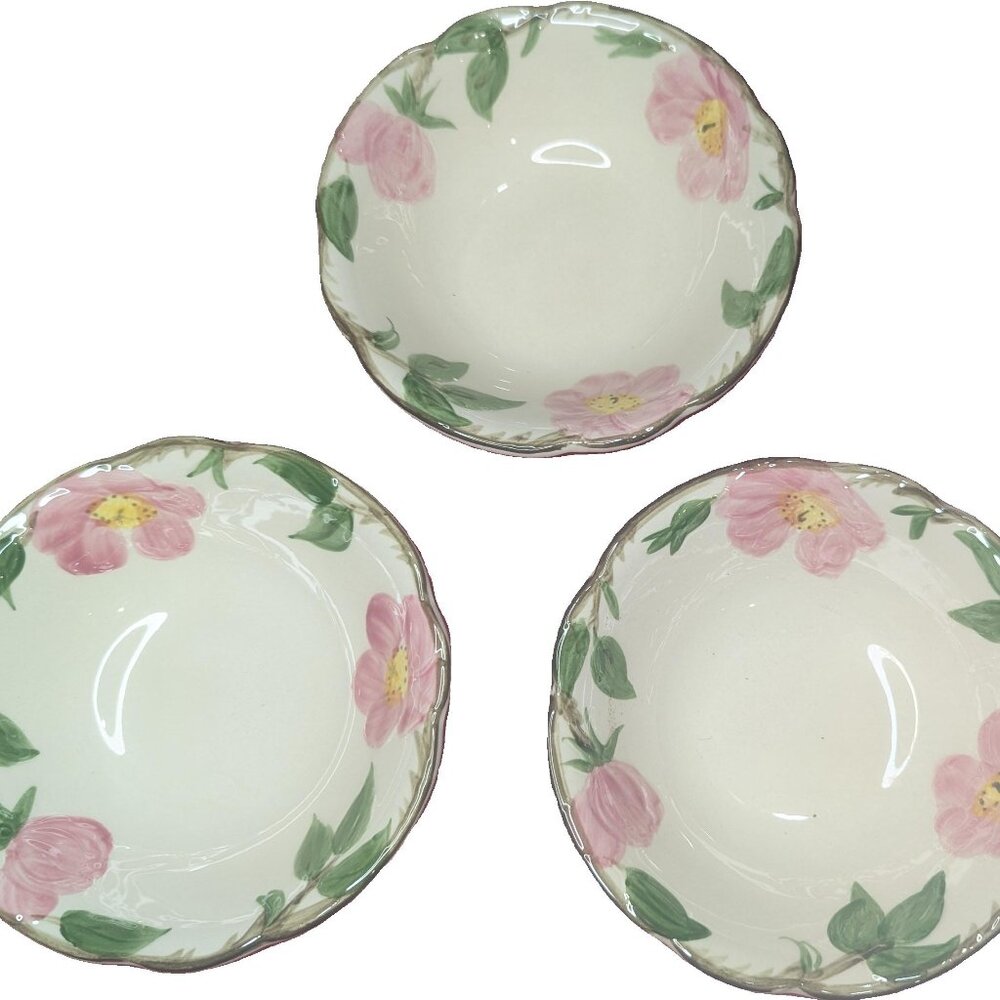 Fransiscan Desert Rose  -  3 Dessert Bowls